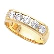 14K Yellow Gold Diamond Wedding Band Duo - Gent's Ring