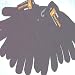1 pair Mens Dark Grey Thermal Gloves