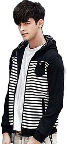 Freedi Men Baseball Jacket Pull-over Rasta Outfitter Hoodies Stripe Overcoat Cardigan