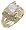 14K Gold Plated Solitaire & Pave CZ Engagement Ring