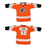 Boys NHL Philadelphia Flyers Jagr #68 Hockey Jersey / Sweater - Orange & White (Size: L/XL )