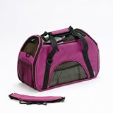 Bergan Comfort Carrier Soft-Sided Pet Carrier, Small, Raspberry
