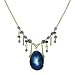 Drop Chain Blue Agate Necklace