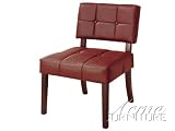 Elegant Styling PVC Leather Chair in Red