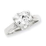 Sterling Silver Solitaire Heart CZ Ring