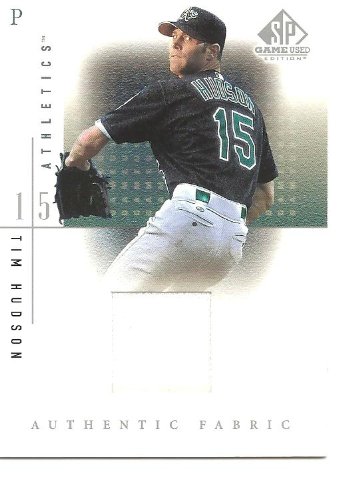 Tim Hudson 2001 SP Game Used Edition Authentic Fabric Jersey Card TH