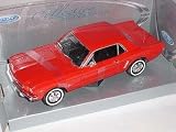 Produkt-Bild: FORD MUSTANG 1964 ROT RED 1/2 COUPE 1/24 WELLY MODELLAUTO MODELL AUTO