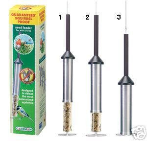 Stainless Steel Squirrel Proof Wild Bird Seed Feeder
