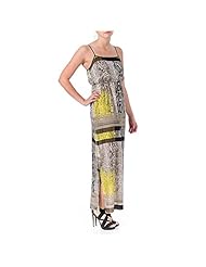 Crepe Tank Snake Print Summer Maxi Dress 