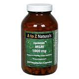 A to Z Naturals OptiMSM MSM, 1000 mg, Vegetarian Capsules , 240 capsules