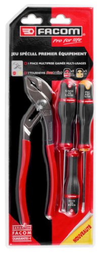  Facom AS3.170PG Set de 3 tournevis + 1 Pince multiprise