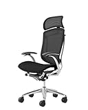 オカムラ オフィスチェア コンテッサ 固定肘 ヘッドレストタイプ 座:メッシュ ブラック CM81AB-FBH1