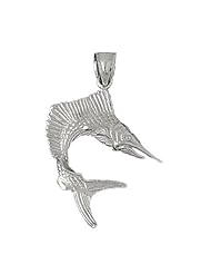 Clevereves 14K White Gold Pendant Sailfish 8.5 - Gram(s)