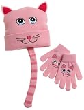 Western Chief InfantToddler Pink Kitty Hat and Glove Set