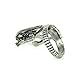 JK Alien monster Punk Gothic jewelry Silver/Gold Color Metal Adjustable Fashion Statement Ring (Silver)