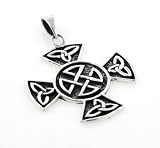 Sterling Silver Maltese CELTIC Knot CROSS Pendant