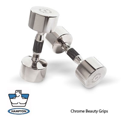 Hampton Chrome Beauty Grip Dumbbells - Sold in Pairs!