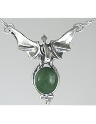 An Adorable Dragon in Sterling Silver Accented with Jade Made in America