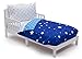 Toddler Bedding Set | Boys 4 Piece Collection | Fitted Sheet, Flat Top Sheet w/ Elastic bottom, Fitted Comforter w/ Elastic bottom, Pillowcase | Delta Children | Boys Starry Night | Blue Stars