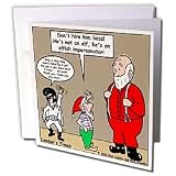 Londons Times Famous People Places Books Cartoons - Elves Santa and Elvis Impersonator - Greeting Cards-6 Greeting Cards with envelopes