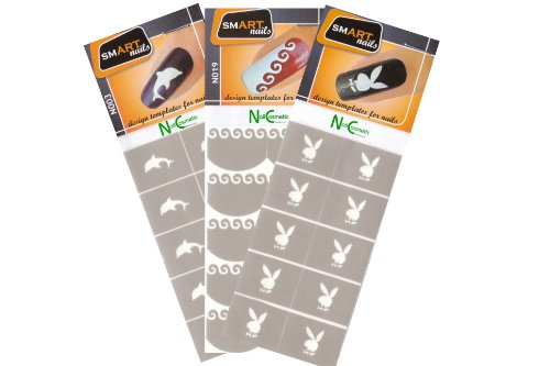 Nail Art Schablonen selbstklebend f&uuml;r Airbrush, Nagellack oder Stamping Lack - W&Auml;HLEN SIE  Preisvergleich