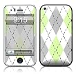 Mint Argyle Design Protector Skin Decal Sticker for Apple 3G iPhone / iPhone 3GS 3G S