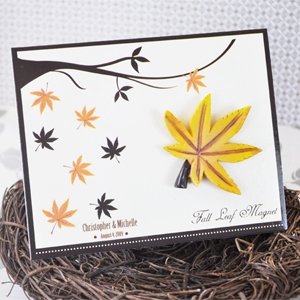 Fall for Love Leaf Magnets - Baby Shower Gifts & Wedding Favors