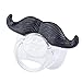 Nibble Baby Silicone Pacifier Clip Bundle Holders Colorful and BPA-Free Pacifier Clips – Cute Mustache Unisex Pacifier Holder for Boys Girls (Style 2)
