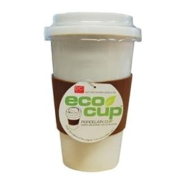 DCI I Am Not a Paper Cup Single Wall Porcelain Travel Cup with Lid and Sleeve