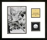 Lee Elder Framed Autographed Golf Ball with 8x10 Photograph & Plate