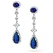 Bling Jewelry CZ Blue Sapphire Color Teardrop title=