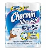 Charmin Ultra Soft Bath Tissue, 2-ply, Mega Roll 6 Ct (Pack of 6)