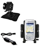 Helio Drift Auto Bean Bag Dash Holder with Car Charger - Uses Gomadic TipExchange
