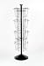 Rotating Wire Magazine Rack with 16 Pocket and Sign Holder - Black