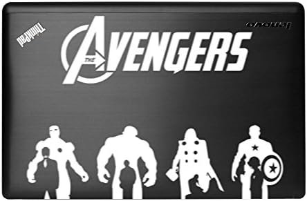 4x White Super Hero Union Laptop Decal Macbook Decal Sticker for Air Pro 13" 15" 17" White Laptop Skin Sticker Vinyl Art Wall Car Decal