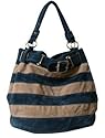 Suede Feel Striped Hobo/Handbag - 4 cool colors available
