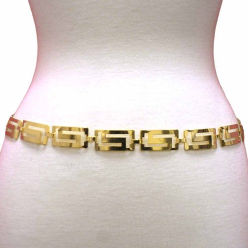 Luxury Divas Greek Key Chain Link Belt
