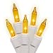 Set of 100 Gold Everglow Mini Christmas Lights - White Wire