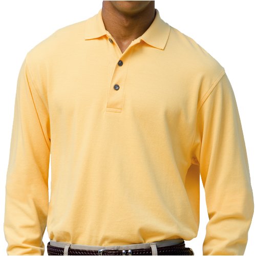 Port Authority Men's Long Sleeve Pique Knit Polo