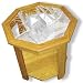 After the Season Deer Etched Glass End Table