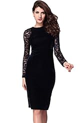 Sexy General Print Velvet Summer Cocktail Lace Club Dress/Party Dress/Midi Dress 