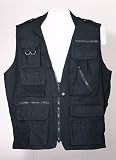 Humvee HMV-VS-BK-3XL Safari Vest Black XXX-Large Size