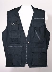 Humvee Safari Vest Black 3X Large Men Jackets-Coats