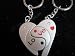 KBF52008 Split Heart Yin Yang keychain - Gift for couples