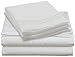 Clara Clark Premier 1800 Collection 4pc Bed Sheet Set - King Size, White, Hypoallergenic