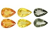 PEAR SHAPE MM VARIES ENHANCED MULTI COLOR SAPPHIRE SET OF 6