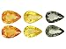PEAR SHAPE MM VARIES ENHANCED MULTI COLOR SAPPHIRE SET OF 6
