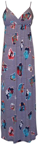 Retro Pop Art Photo Print Sundress Maxi Dress
