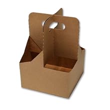 LBP Manufacturing 29530 4-Cup Jumbo Drink Carrier, 7-1/4" Length x 7-1/4" Width x 10-1/4" Height (Case of 200)
