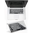 Ultra Thin Apple Mac LogicSkin White on Black Keyboard Skins Cover For Mac Computers - All Unibody MacBook and MacBook Pro, 13" MacBook Air And Wireless Apple Keyboard - LK-LprntWB-MBUC1